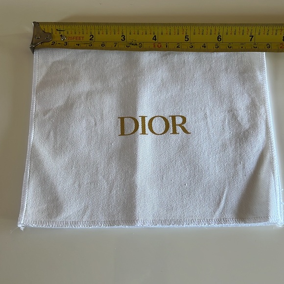 Christian Dior white dust bag small accessories storage leather goods cloth auth - Picture 5 of 6